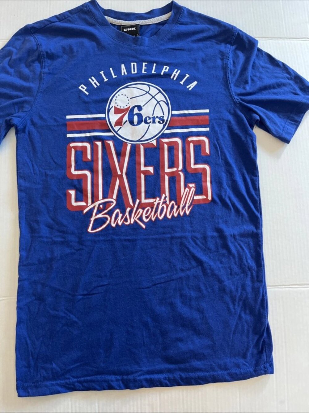 Philadelphia 76ers Basketball T-Shirt Adult Small Blue UNK Tee Lebron James